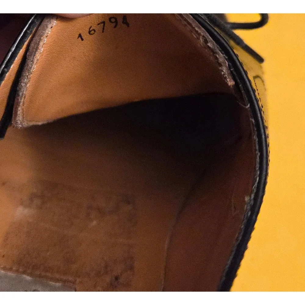 Mezlan‎ Genuine Crocodile Leather Oxford Dress Shoes Mens Size 8 Black EUC